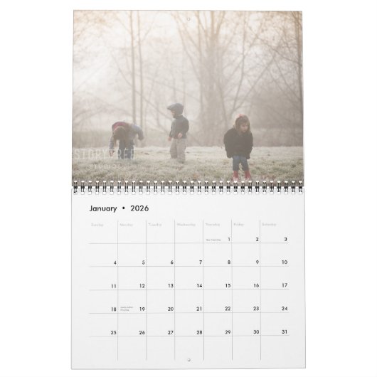 Calendrier 2019 Modern Rustic Chic Black Family Script Photo (Jan 2026)