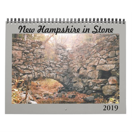 Calendrier 2019 "New Hampshire in Stone" (Protection)