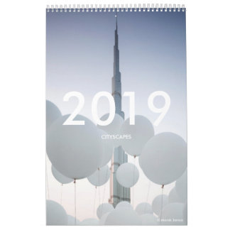 Calendrier 2019 Wall Calendar CITYSCAPES