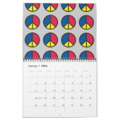Calendrier 201X de symbole de paix (Jan 2026)
