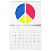 Calendrier 201X de symbole de paix (Mar 2026)