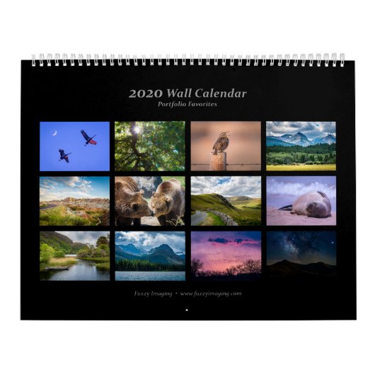 Calendrier 2020 du mur - Faune et paysages (Protection)