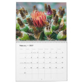 Calendrier 2020 Modern Script Succulents et Cactus (Feb 2027)
