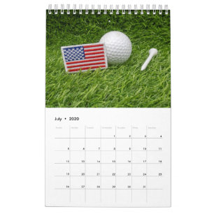 Calendrier 2020 pour golfeur avec balle de golf su