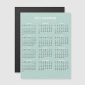 Calendrier 2020 simple mais élégant | Carte magnét (Devant / Derrière)