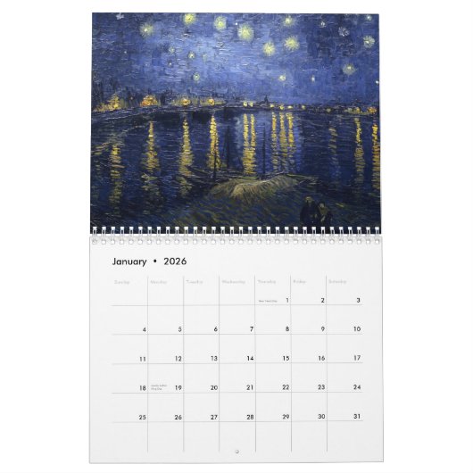 Calendrier 2020 ~ Vincent van Gogh Collection (Jan 2026)