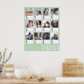 Calendrier 2021 Affiche Moderne de Collage de Phot (Cuisine)