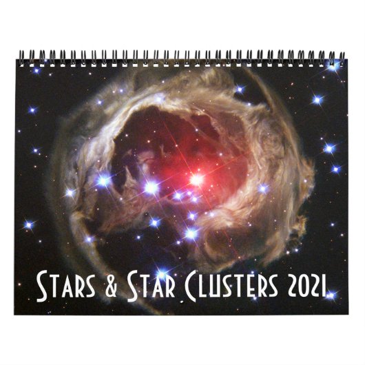 Calendrier 2021 Astronomie spatiale Stars Star Clusters NASA (Protection)