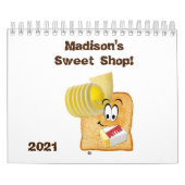 Calendrier 2021 Boulangerie Sweet Donuts Cupcake (Protection)
