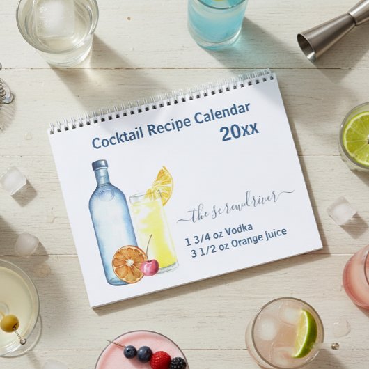 Calendrier 2021 Cocktail Recettes Mixtes Boissons Bar Alcool