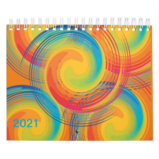 Calendrier 2021 Couleurs colorées (Protection)