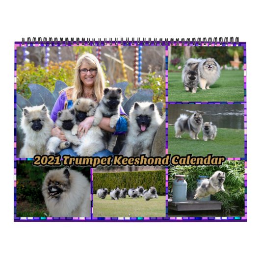 Calendrier 2021 de la trompette Keeshond (Protection)
