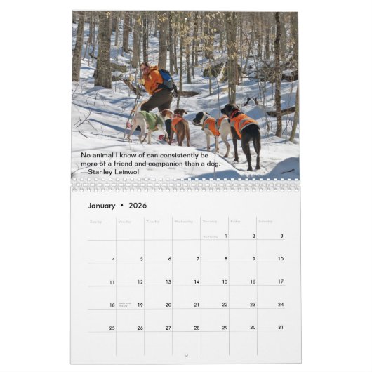 Calendrier 2021 des Pointers & Pals par PointerRes (Jan 2026)