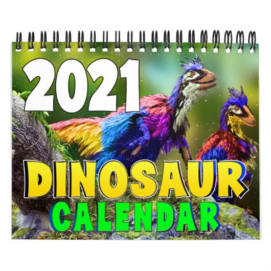 Calendrier 2021 DINOSAUR WORLD CALENDAR : Impression du calen (Protection)