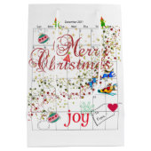 Calendrier 2021 Joyeux Noël Père Noël Sacs cadeaux (Dos)