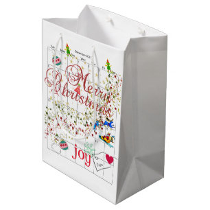Calendrier 2021 Joyeux Noël Père Noël Sacs cadeaux