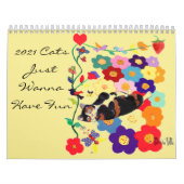 Calendrier 2021 Les Chats veulent juste s'amuser Art 2021 (Protection)