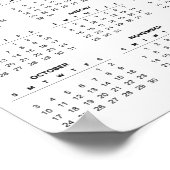 Calendrier 2021 simple mais élégant | Poster (Coin)