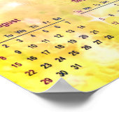 Calendrier 2021 sur 12 Mois sur Affiche Abstraite (Coin)