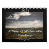 Calendrier 2021, "Une année de peinture aquarelle" (Protection)
