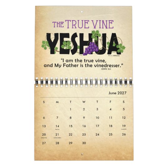 Calendrier 2021 YESHUA Jésus Nom juif Christian Messiah (Jun 2027)