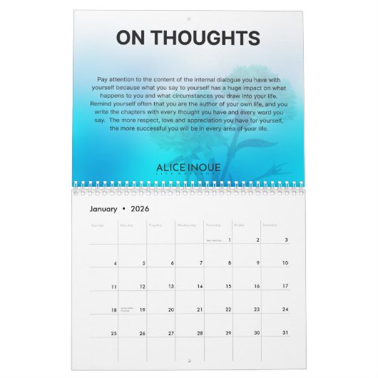 Calendrier 2022 Alice Inoue Life Guidance Calendar (Jan 2026)