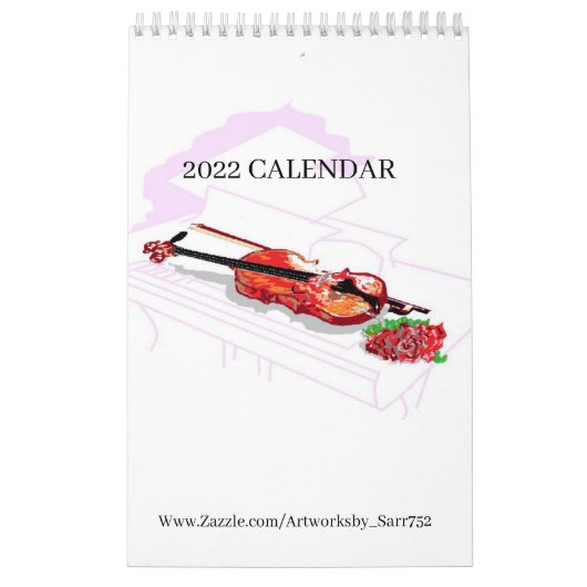 Calendrier 2022 ARTWORKSBYSARR / ZAZZLE (Protection)
