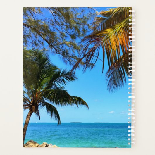 Calendrier 2022 Plage tropicale ou votre texte pho (Dos)