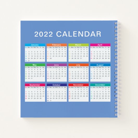 Calendrier 2022 simple et joli | CARNET (Dos)