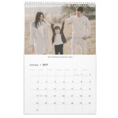 Calendrier 2022 simple moderne tendance collage photo de fami (Jan 2027)