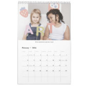 Calendrier 2022 simple moderne tendance collage photo de fami (Feb 2026)