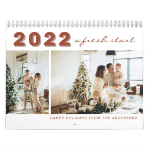Calendrier 2022 Un nouveau départ Nouvel An Photo simple mod