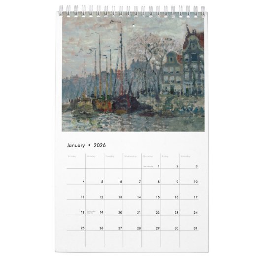 Calendrier 2023, 12 mois Claude Monet Impressionni (Jan 2026)