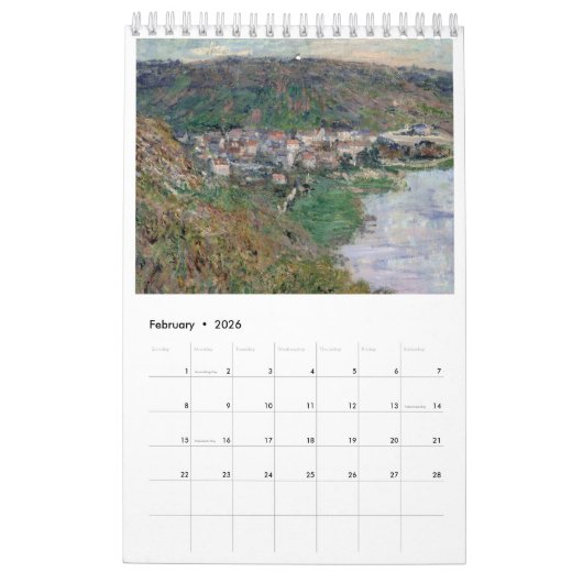 Calendrier 2023, 12 mois Claude Monet Impressionni (Feb 2026)