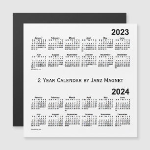 Calendrier 2023-2024 Blanc 2 an par Janz Magnet