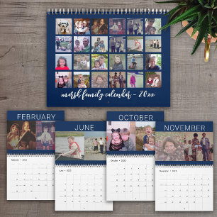 Calendrier 2023 - 24 Photo - 2 Par Mois Moderne Famille - Nav