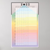 Calendrier 2023 - Affiche de planification lunaire (Devant)
