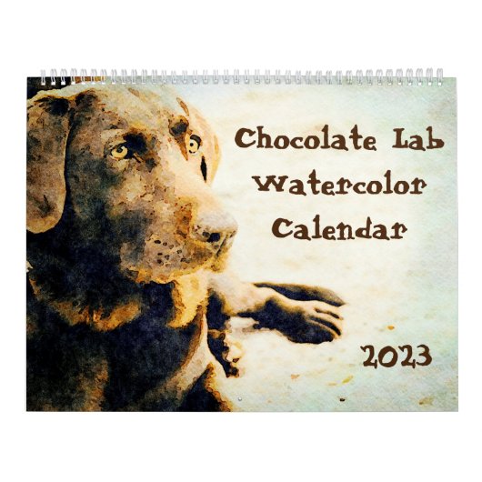 Calendrier 2023 Chocolate Lab Chien Lama Cadeau Labrador Love (Protection)