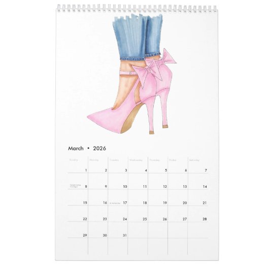Calendrier 2023 des chaussures de mode (Mar 2026)