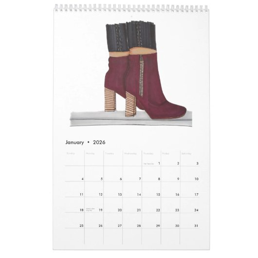 Calendrier 2023 des chaussures de mode (Jan 2026)