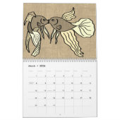 Calendrier 2023 des dessins sépia de style enfanti (Mar 2026)