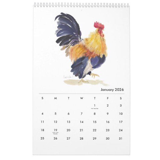 Calendrier 2023 des Roosters (Jan 2026)