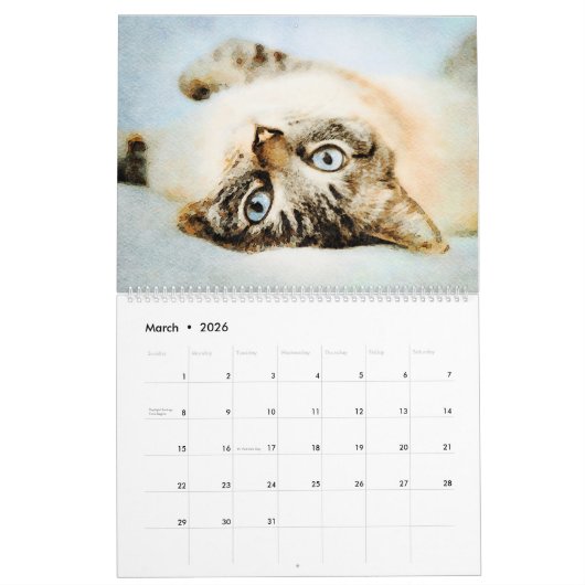 Calendrier 2023 Drôle Lazy Sleepy Chat Relaxant Cadeau Amoure (Mar 2026)
