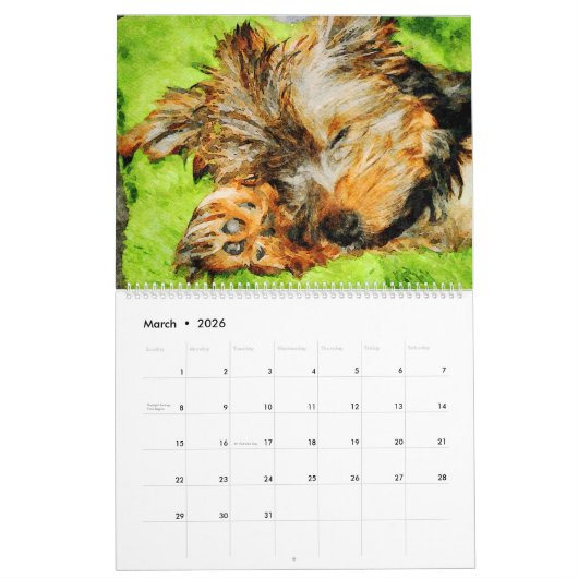 Calendrier 2023 Drôle Lazy Sleepy Chien Chien Chiot Antianxié (Mar 2026)