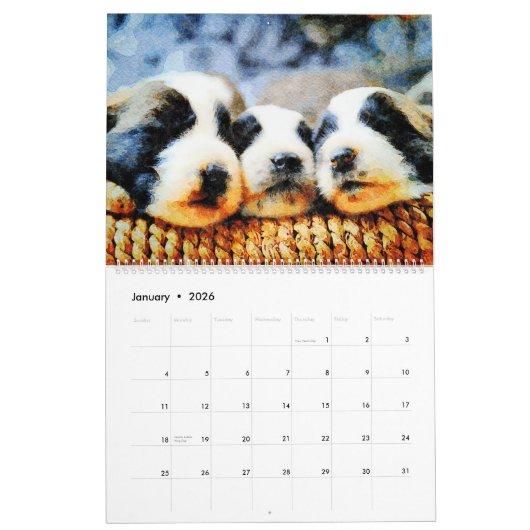 Calendrier 2023 Drôle Lazy Sleepy Chien Chien Chiot Antianxié (Jan 2026)