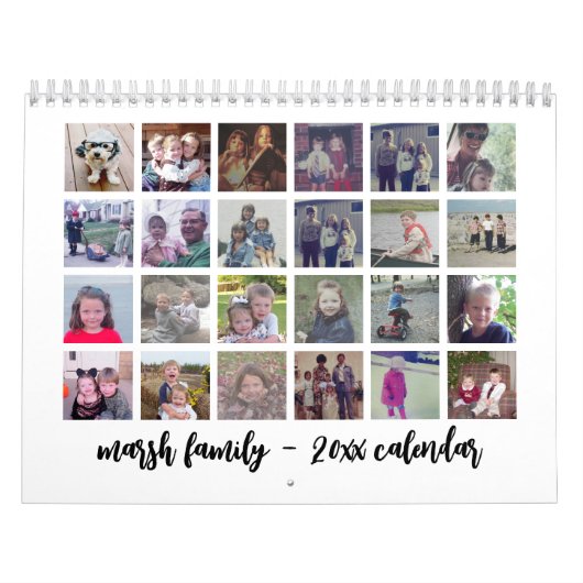 Calendrier 2023 Famille moderne 24 Photo minimal (Protection)
