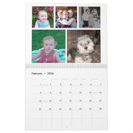 Calendrier 2023 Famille Moderne 60 Photo - Hot Rose Custom (Feb 2026)