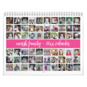 Calendrier 2023 Famille Moderne 60 Photo - Hot Rose Custom (Protection)