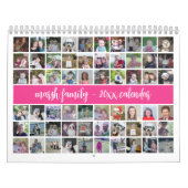 Calendrier 2023 Famille Moderne 60 Photo - Hot Rose Custom (Protection)