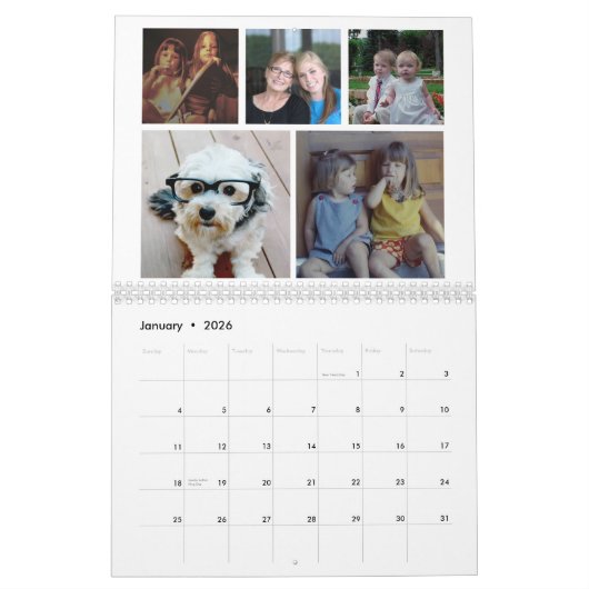 Calendrier 2023 Famille Moderne 60 Photo - Hot Rose Custom (Jan 2026)